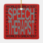 Wereldwijd de grootste spraaktherapie keramisch ornament (Achterkant)