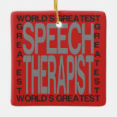 Wereldwijd de grootste spraaktherapie keramisch ornament (Voorkant)