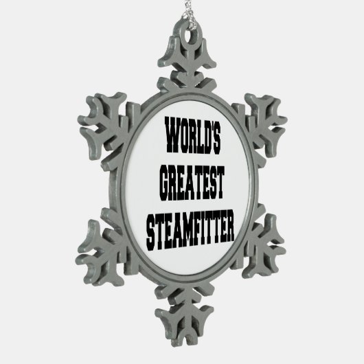 Wereldwijd de grootste Steamfitter Tin Sneeuwvlok Ornament (Links)