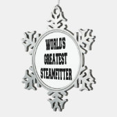 Wereldwijd de grootste Steamfitter Tin Sneeuwvlok Ornament (Rechts)