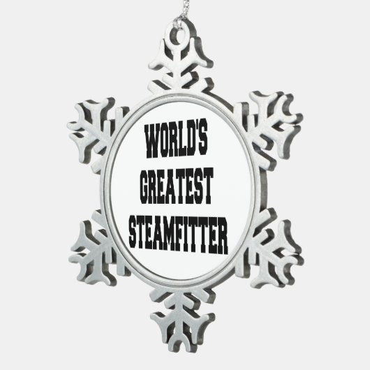 Wereldwijd de grootste Steamfitter Tin Sneeuwvlok Ornament (Rechts)
