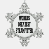 Wereldwijd de grootste Steamfitter Tin Sneeuwvlok Ornament (Voorkant)