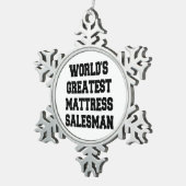 Wereldwijd de grootste toeschouwer Salesman Tin Sneeuwvlok Ornament (Rechts)