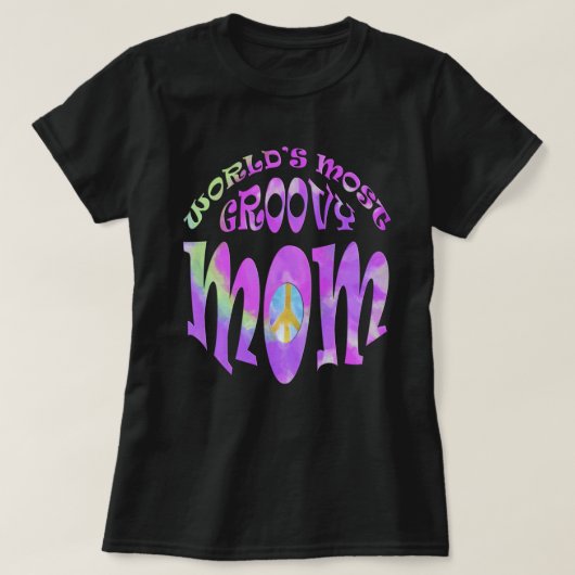 Wereldwijd de meest groovy mam pasta t-shirt (Design voorkant)