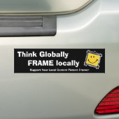 Wereldwijd denken, Lijst lokaal Bumpersticker (Op auto)