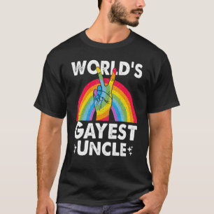 Wereldwijd Gayest oom Proud Papa Gay Pride Month R T-shirt