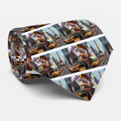 Wereldwijd gemengd - New York City & Parijs Stropdas (Opgerold)