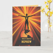 Wereldwijd GROOTSTE Nephew Golden Award - Groet Kaart (Gele Bloem)