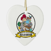 WERELDWIJD GROOTSTE VERBLIJF IN HOME MOM-CARTOON KERAMISCH ORNAMENT (Rechts)