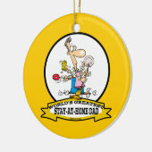 WERELDWIJD GROOTSTE VERBLIJF IN THUIS DAD CARTOON KERAMISCH ORNAMENT (Links)