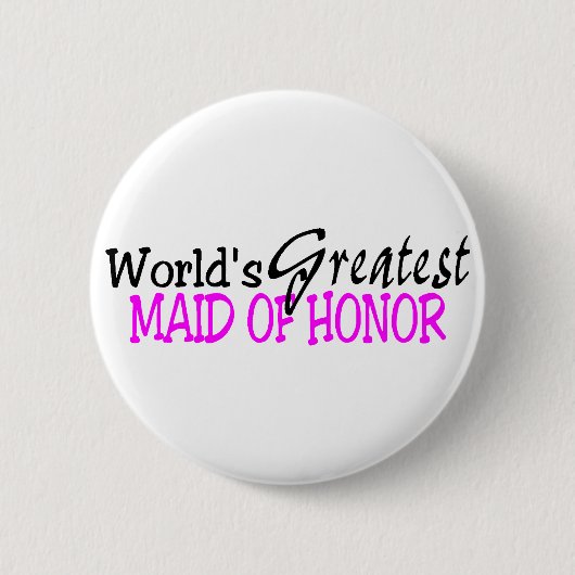 Wereldwijd het grootste meisje van eer ronde button 5,7 cm (Voorkant)
