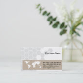 Wereldwijd internationaal Wereldbol Visitekaartje (Staand voorkant)