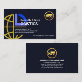 Wereldwijd logistiek grensvervoer visitekaartje (Voorkant / Achterkant)