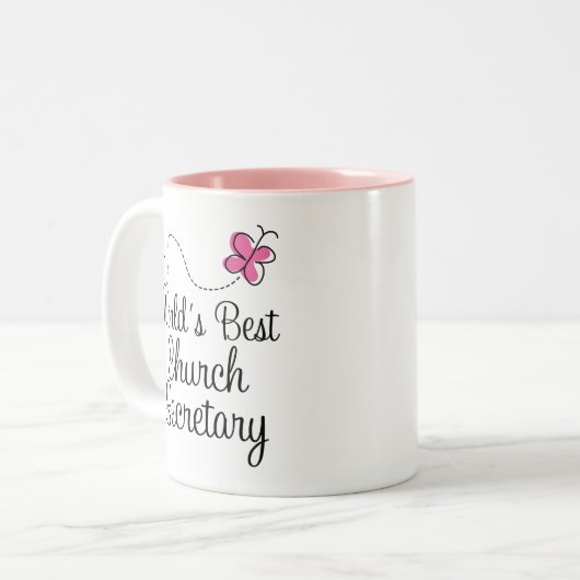 Wereldwijd minister voor Beste Kerk Tweekleurige Koffiemok (Voorkant links)