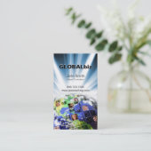 Wereldwijd netwerk van mensen visitekaartje (Staand voorkant)