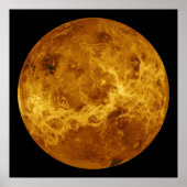 Wereldwijd oppervlak van de Planet Venus Poster (Voorkant)