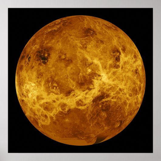 Wereldwijd oppervlak van de Planet Venus Poster (Voorkant)
