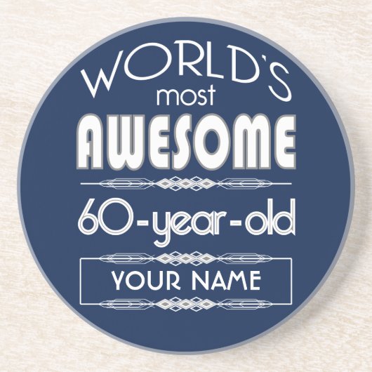 Wereldwijd over de 60e verjaardag van de beste Fab Zandsteen Onderzetter (Voorkant)