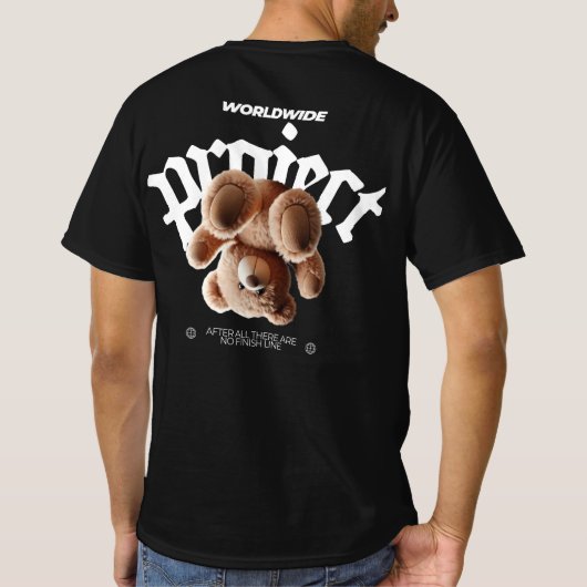 Wereldwijd Project met Teddy Black T-shirt (Achterkant)