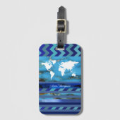 Wereldwijd reizen bagagelabel (Voorkant (verticaal))