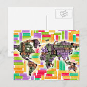 Wereldwijd reizen briefkaart (Voorkant / Achterkant)