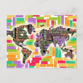 Wereldwijd reizen briefkaart (Voorkant)