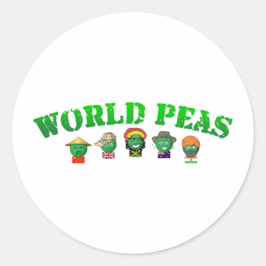 Wereldwijd Ronde Sticker (Voorkant)