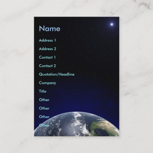 Wereldwijd Visitekaartje (Voorkant)