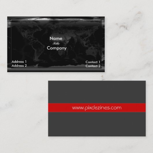 Wereldwijd visitekaartje (Voorkant / Achterkant)