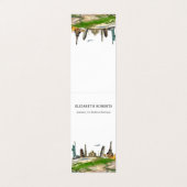 Wereldwijd Visitekaartje reisagent (Buitenkant ongevouwen)