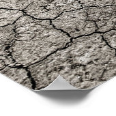 Wereldwijd wormconcept - gekraakte verschroeide aa poster (Hoek)