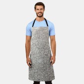 Wereldwijd wormconcept - gekraakte verschroeide aa schort (Gedragen)