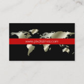 Wereldwijd/zilver/rood visitekaartje (Achterkant)