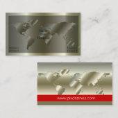 Wereldwijd/zilver visitekaartje (Voorkant / Achterkant)