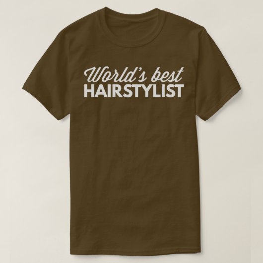 Wereldwijde 27s beste Haarstylist T-shirt (Design voorkant)