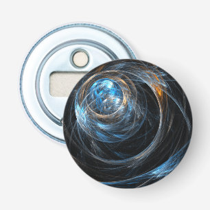 Wereldwijde Abstracte Art Button Flesopener