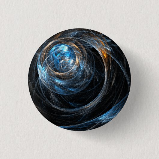 Wereldwijde Abstracte Art Button (rond) (Voorkant)