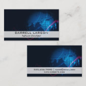 Wereldwijde achtergrond visitekaartje (Voorkant / Achterkant)