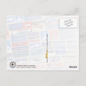 Wereldwijde Airmail Labels Briefkaart (Achterkant)