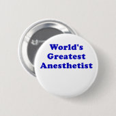 Wereldwijde anesthesist ronde button 5,7 cm (Voorkant /achterkant)