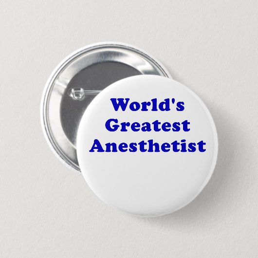 Wereldwijde anesthesist ronde button 5,7 cm (Voorkant /achterkant)