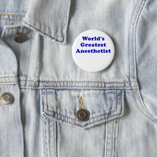Wereldwijde anesthesist ronde button 5,7 cm (In situ)