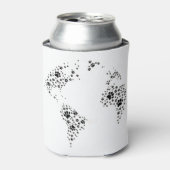 Wereldwijde atlas-dog-schilderafdrukken blikjeskoeler (Blikje Voorkant)