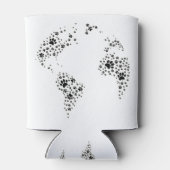 Wereldwijde atlas-dog-schilderafdrukken blikjeskoeler (Achterkant)