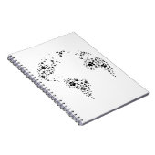 Wereldwijde atlas-dog-schilderafdrukken notitieboek (Rechterzijde)