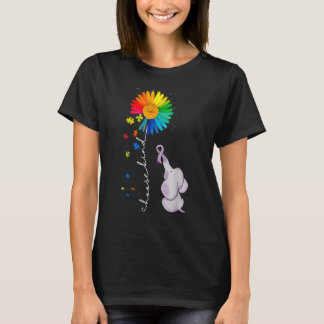Wereldwijde autisme-dag olifant puzzelstukjes t-shirt
