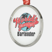 Wereldwijde Bartender Metalen Ornament (Links)