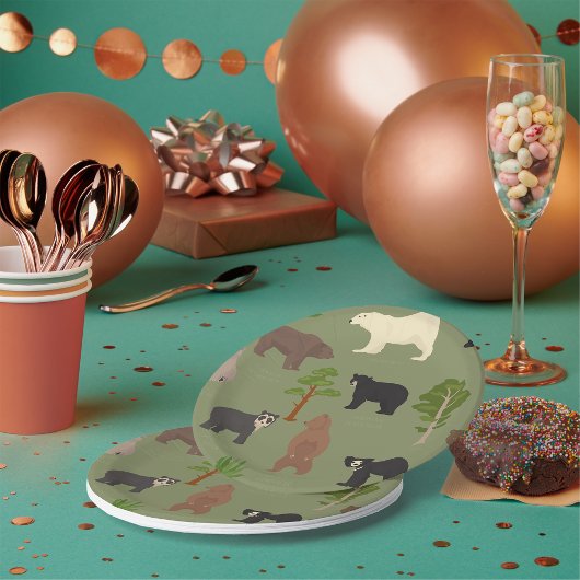 Wereldwijde Beren Papieren Bordje