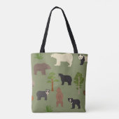 Wereldwijde Beren Tote Bag (Achterkant)