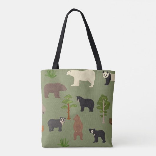 Wereldwijde Beren Tote Bag (Achterkant)